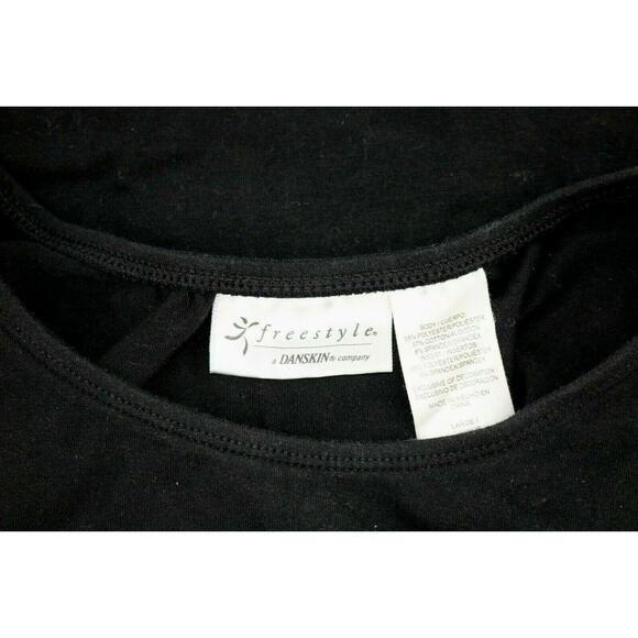 Danskin Freestyle Black Girls Leotard Gymnastics Dance Active Size Large - Picture 2 of 3